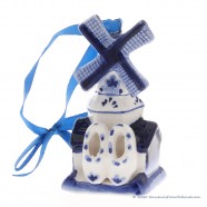 Windmill with clogs X-mas Pendant Delft Blue
