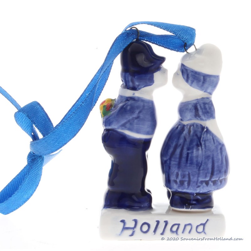Kissing Couple - X-mas Pendant Delft Blue