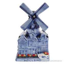 Music Windmill Canal Houses - Delftware Ceramic