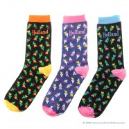 Socks small tulips 3-pack - Size 35-41