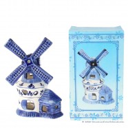 Windmill Candlelight 17 cm - Delftware Ceramic