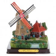 3D miniature Windmill - Grey house