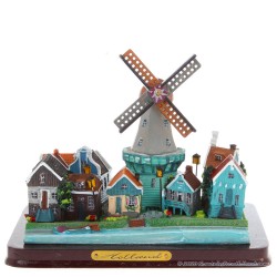 3D miniature Village scene - Dutch Village with Mill
