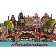 Amsterdam Bridge Canal Houses - Magnet