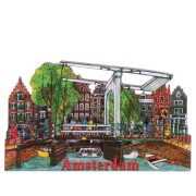 Amsterdam Holland Poly Magnet Grachten Haus Niederlande Souvenir 