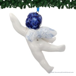 Vliegende Kerstengel - Delfts Blauwe Kersthanger