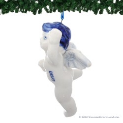 Flying Christmas Angel - Delft Blue X-mas Ornament
