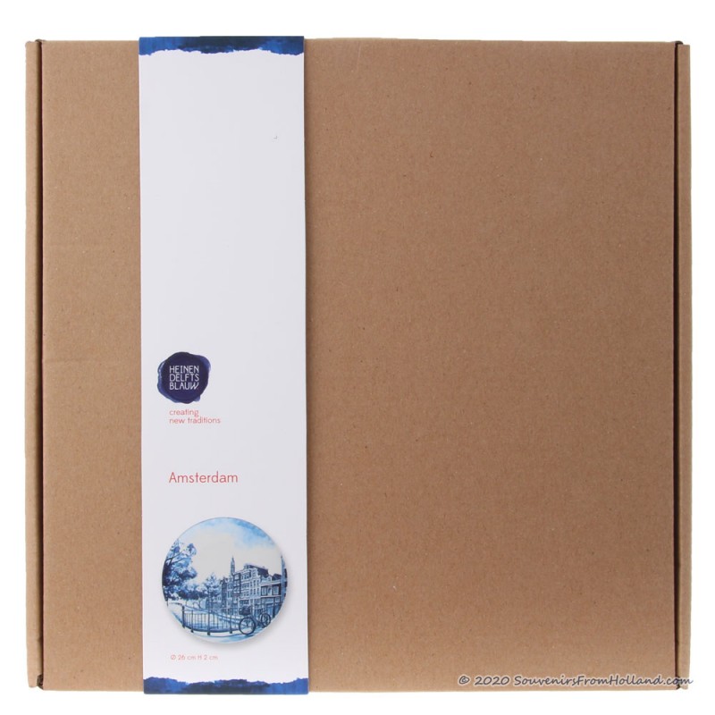 Delft Blue Wall Plate Amsterdam Canalhouses 25cm Applique Plates