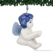 Angel Book - X-mas Figurine Delft Blue