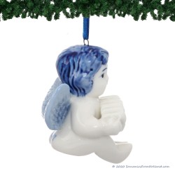 Angel Harmonica - X-mas Figurine Delft Blue