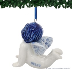 Engel Liggend - Kersthanger Delfts Blauw