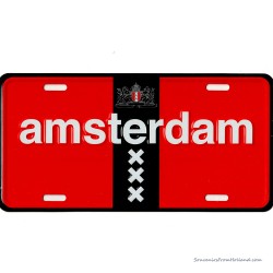 Amsterdam XXX sign red-black Licence Plate