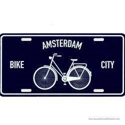 Amsterdam Bike City blauwe kentekenplaat