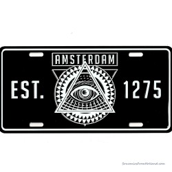 Amsterdam est. 1275 Illuminati kentekenplaat