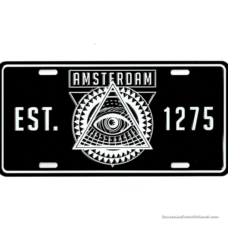 Amsterdam est. 1275 Illuminati Licence Plate