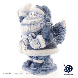 Santa Claus with Merry Christmas - Handpainted Delftware