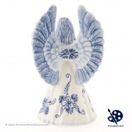 Delft Blue Christmas Angel with book - Handpainted Delftware