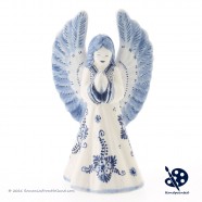 Delft Blue Christmas Angel praying - Handpainted Delftware