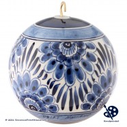 X-mas Ball Flower 11cm - Handpainted Delft Blue - A