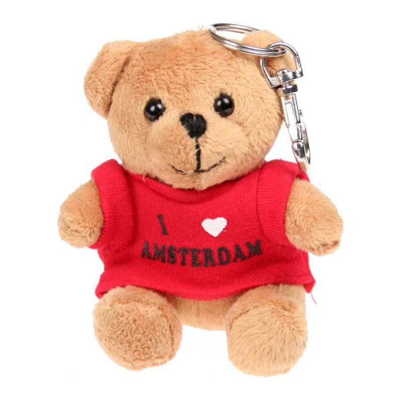 Bear Red T-shirt - I love Amsterdam - Keychain