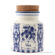 Tea Storage Jar Cork 14cm - Delft Blue