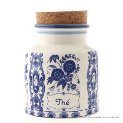 Tea Storage Jar Cork 14cm - Delft Blue