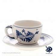 Cup and Saucer Windmill decor - Hand painted Delft Blue