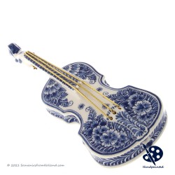 Small Violin Scale model Floral - Handpainted Delftware