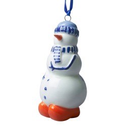 Snowman Orange Clogs - Christmas Ornaments