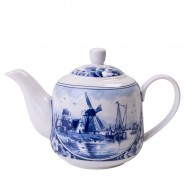 Teapot Landscape - Windmill Delft Blue