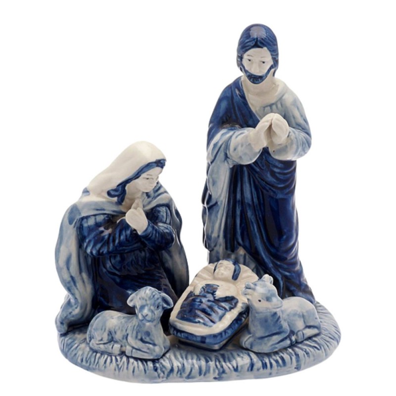 Kerststal Holy Family - Delfts Blauw