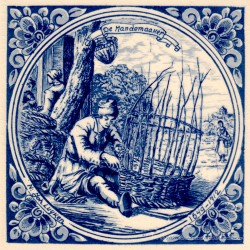 De Mandemaaker - beroepentegel Jan Luyken - Delfts Blauw