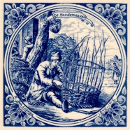 De Mandemaaker - beroepentegel Jan Luyken - Delfts Blauw