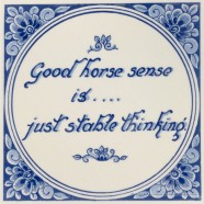 Inspirational tile - Good horse sense is...