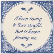 Spreukentegel - I keep trying to lose weight