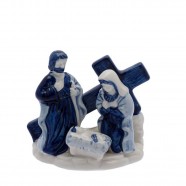Christmas scene Holy family with cross