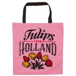 Pink Tulips from Holland Cotton Shopper - Shopping Bag 42,5cm