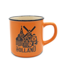 Oranje Retro Camp Mug Hollands Dorpje 200ml