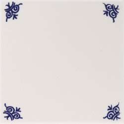 Blank Delft Blue Tile 2 - 15 x 15cm - Delftware Tile