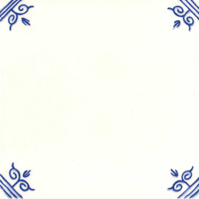 Blank Delft Blue Tile 15 x 15cm - Delftware Tile