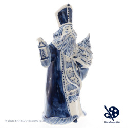 Luxury Bishop Saint Nicholas with Lantern - Handpainted Delftware