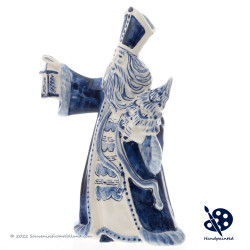 Luxury Bishop Saint Nicholas with Lantern - Handpainted Delftware