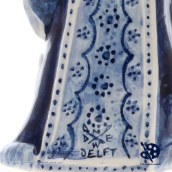 Luxe Sinterklaas met Lantaarn - Handgeschilderd Delfts Blauw