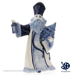 Bishop Saint Nicholas with Lantern - Handpainted Delftware