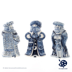 Luxurious set of 3 Wise Man - Handpainted Delftware
