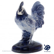 Haan staand ornament - Handbeschilderd Delfts Blauw