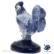 Rooster standing ornament - Handpainted Delftware