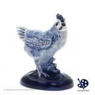 Chicken standing ornament - Handpainted Delftware