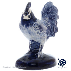 Set van Haan en Hen kippen - Handbeschilderd Delfts Blauw