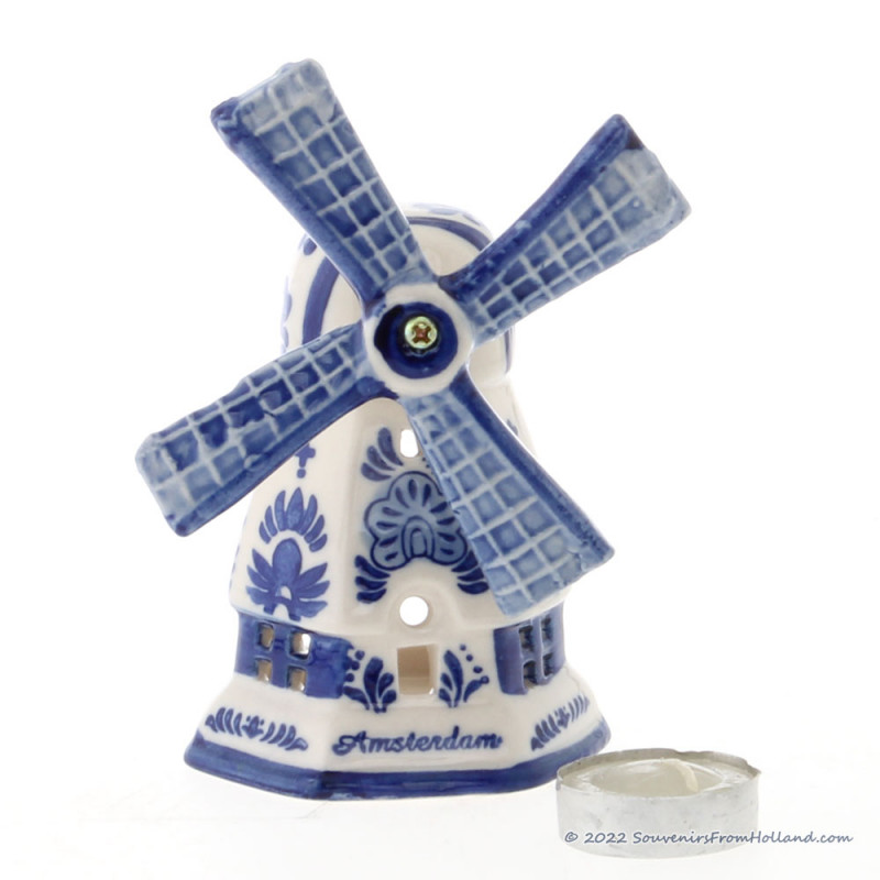 Windmill Candlelight 12 cm - Delftware Ceramic